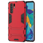 Slim Armour Tough Shockproof Case & Stand for Huawei P30 Pro - Red